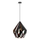 Eglo Pendelarmatuur Carlton 1 Zwart, Koper | Geschikt voor E27